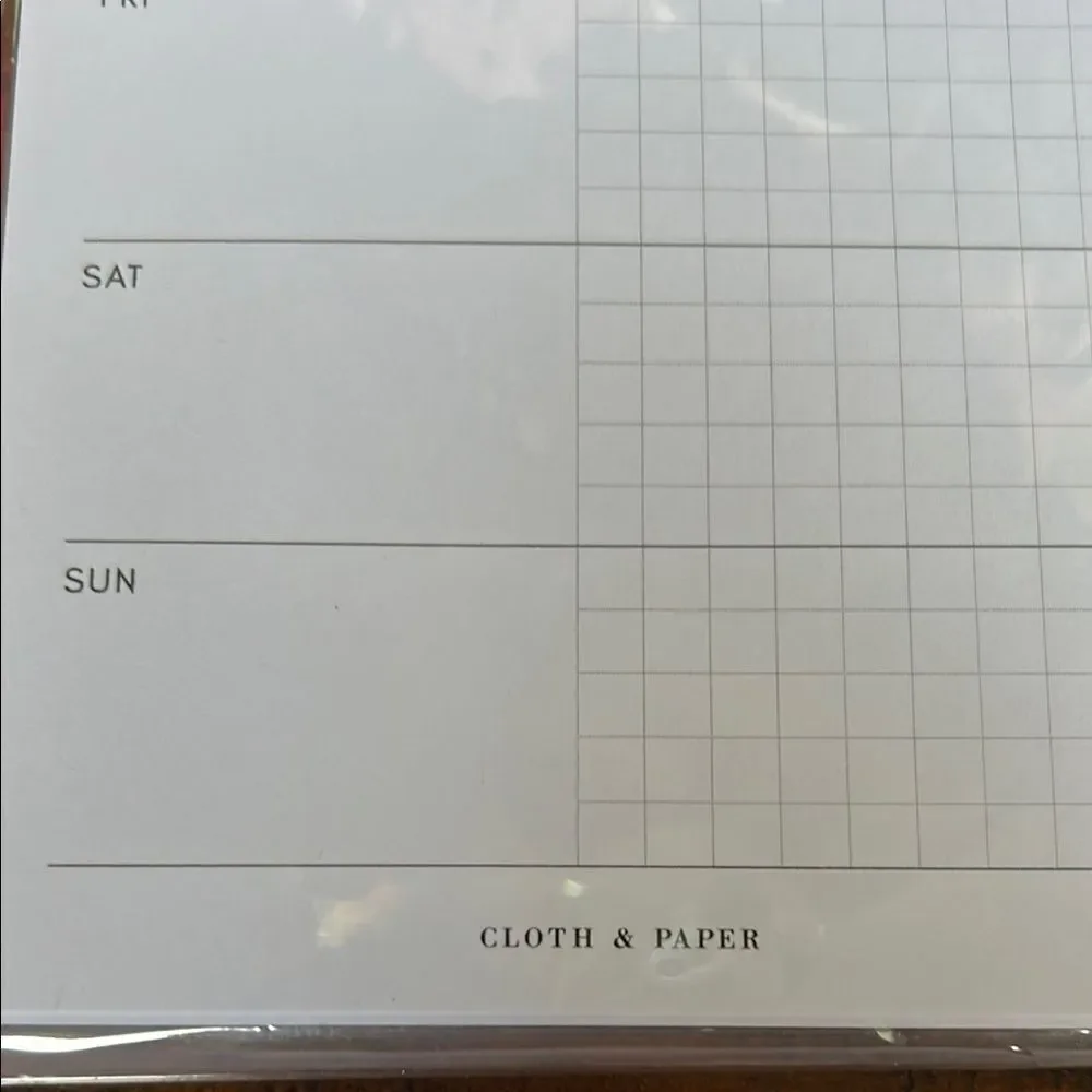 Cloth & Paper Weekly Planner Pad